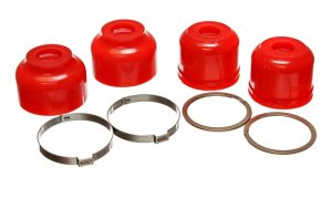 Hummer H1 Ball Joint Dust Boot Set - Front or Rear - Energy Suspension - Hyper-Flex Polyurethane - Red - `94-`06